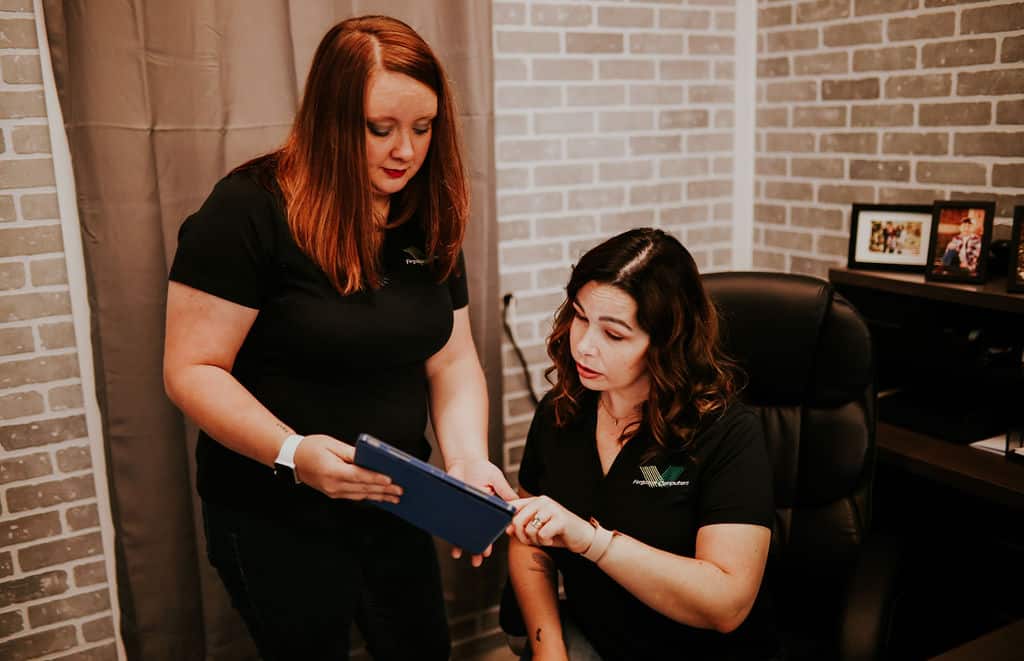 Two Women Working Together