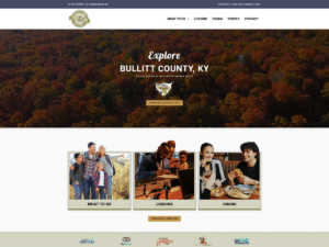 Travel Bullitt Website Home Page